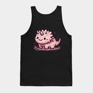 Cute funny pink dino Tank Top